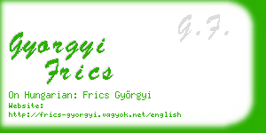gyorgyi frics business card
