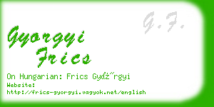 gyorgyi frics business card